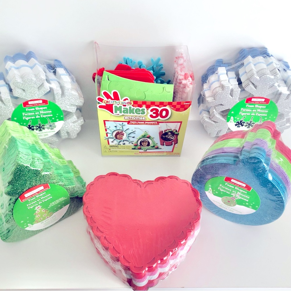 New Holiday Foam Shapes Set for Creative Play Arts and Crafts Teacher Creative